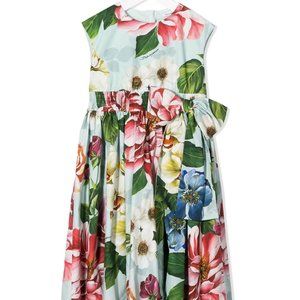 Dolce & Gabbana Girl floral print poplin dress